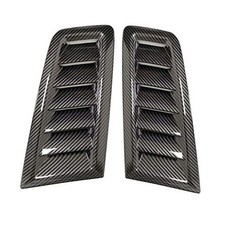 Universal Hood Vent Scoop Kit Air Flow Intake Louvers Hood Carbon Fiber Look