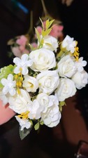 Gorgeous Bouquet of White/Cream Artificial Roses Flowers, Brand News