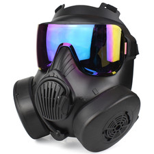 M50 Double Fan Gas Mask Hunting CS Tactical Military Protective Full Face Mask