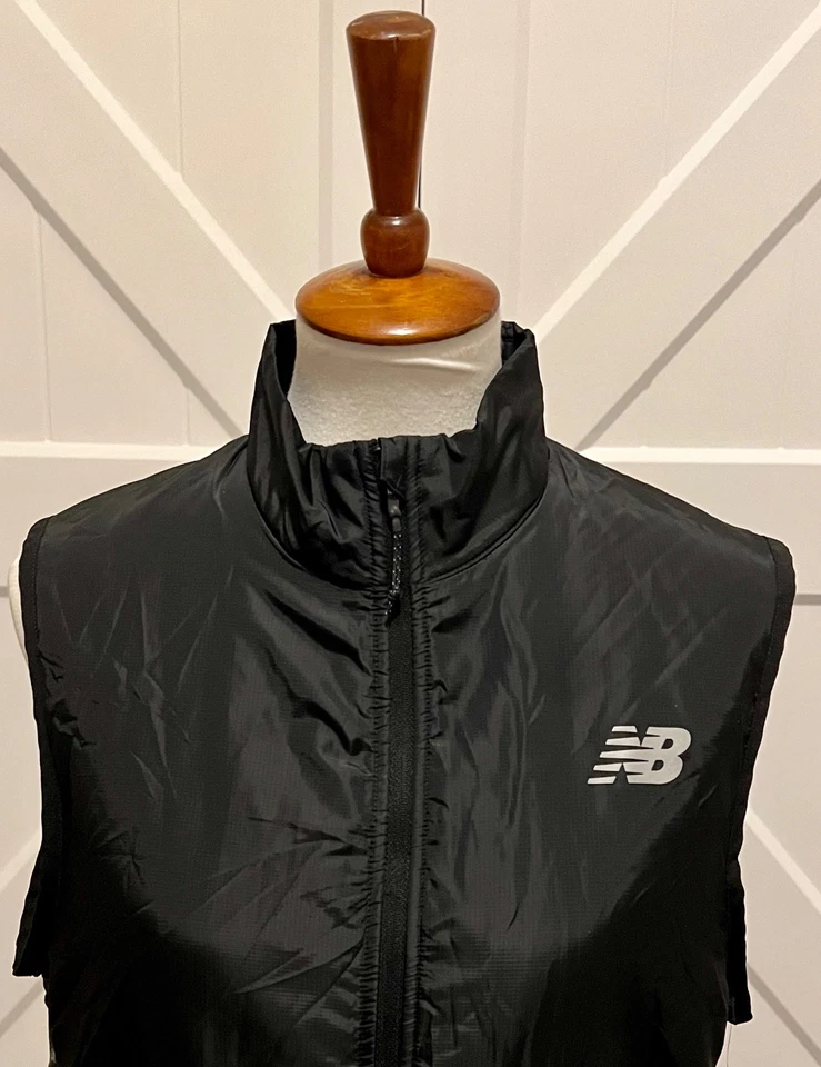 NWT New Balance Impact Grid Black Full Zip Running Vest MV03254 Sz Medium - Image 2 of 4