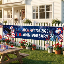 4Th of July Decorations - 1776-2026 250 Years Birthday American Anniversary Bann