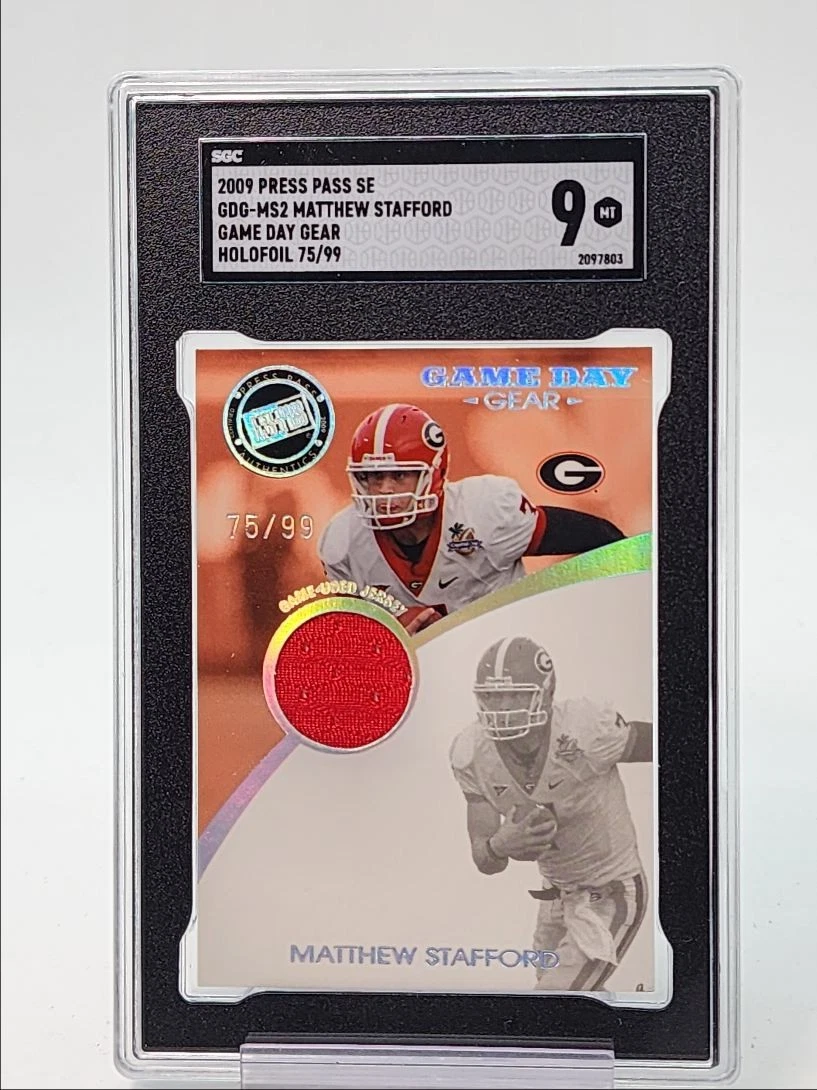 Matthew Stafford Press Pass Se Game Day Gear Jersey #MS2 Holofoil