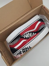 Vans Old Skool Red Black Off The Wall Size 5 Men 6.5 Women Box Included