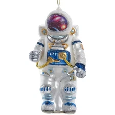 Kurt Adler Glass Ornament for Christmas Tree, Astronaut, 5.5"
