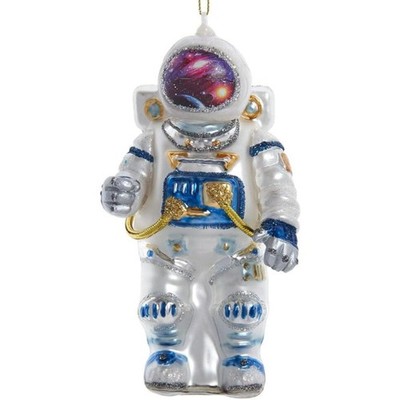 Kurt Adler Glass Ornament for Christmas Tree, Astronaut, 5.5''