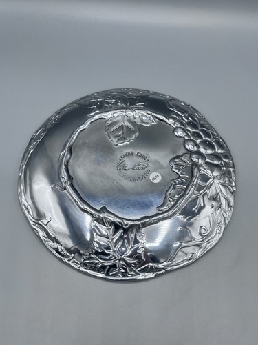 Arthur Court grape vine cheese plate aluminum 8" 2000 - Picture 8 of 11