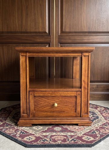 Arts & Crafts Oak Side Table with Drawer – Newly Refreshed