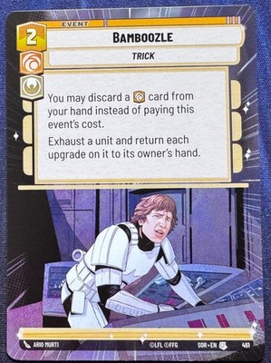 Star Wars Unlimited Spark of Rebellion SOR Bamboozle HYPERSPACE Card