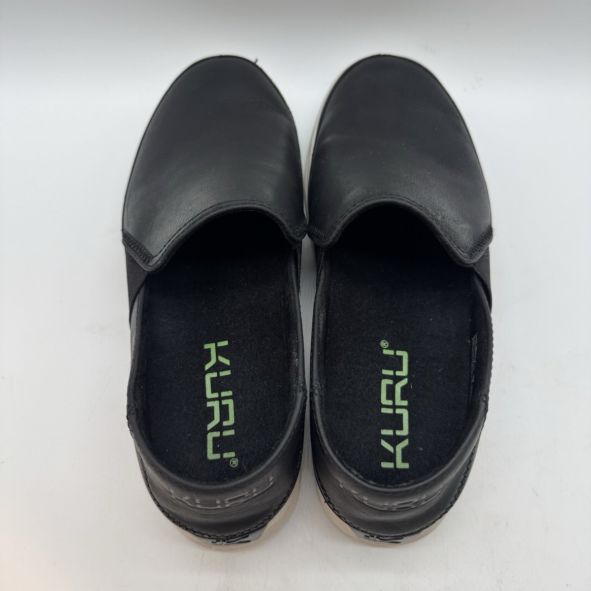 Kuru Roam Atla Sneakers Women's 9 Black Leather Slip On Comfortcore Loafers View 6