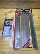 Vintage INCRA RULES 12 in. Precision Marking Rule Set  4pc. W/dovetail tape USA!