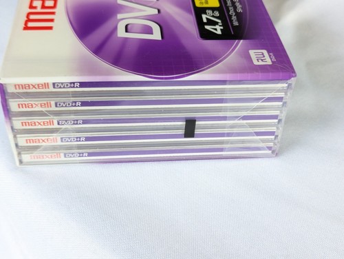 Maxell DVD-R 4.7 GB Discs in Jewel Cases 5 Pack New and Sealed - Picture 4 of 5