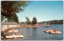 Postcard CA Lake Arrowhead California Sun Bathers San Bernardino Co C196