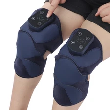 2Pcs Massage Knee Pads Battery Powered Heating Vibrating Knee Massager 40-60°C