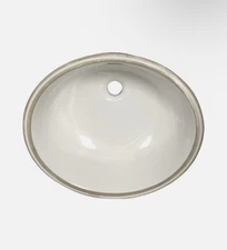 Restoration Hardware Undermount 17 Inch Oval Sink Basin White