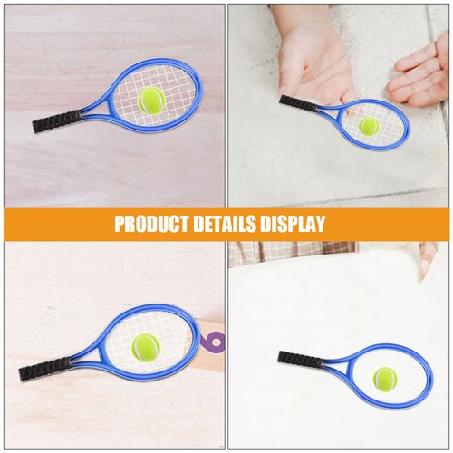 1 Set Dollhouse Mini Tennis Sports Set Mini Racket and Ball for Miniature - Picture 11 of 12