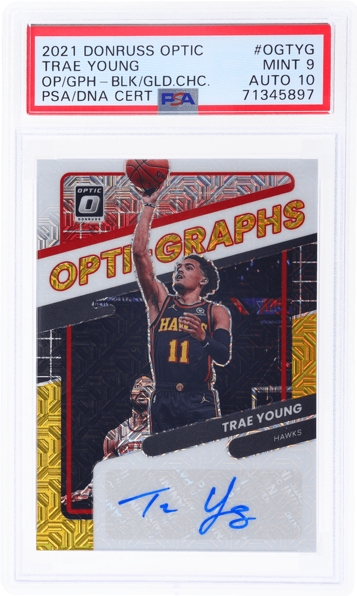 2021 Donruss Optic Trae Young Opti-Graphs Choice Black Gold 2021 Donruss Optic Trae Young Opti-Graphs Choice Black Gold