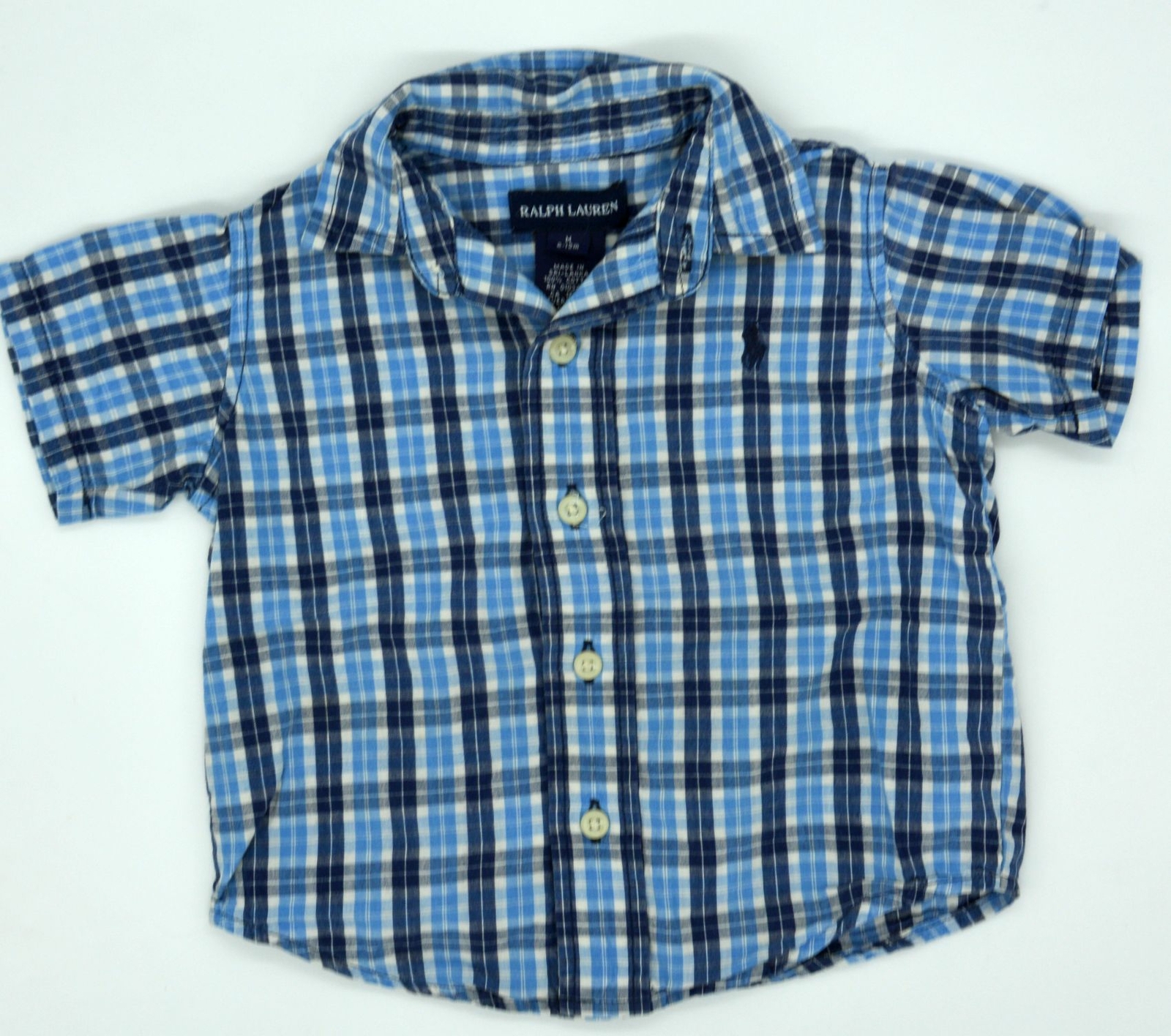 Original Bebé Camisa De Ralph Lauren Talla 6-12M 68 74