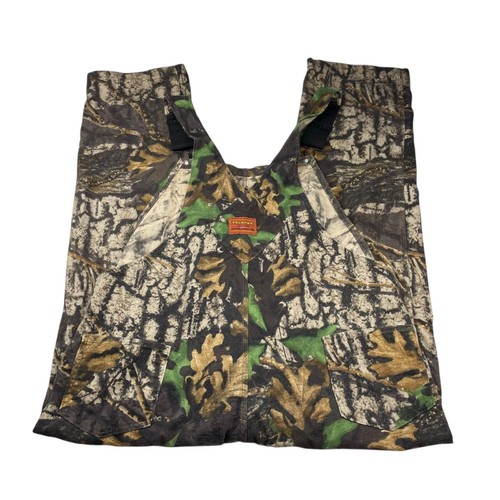VTG Trebark Men's Camouflage Hunting Overalls/Bibs Green/Brown • XL - Picture 4 of 10