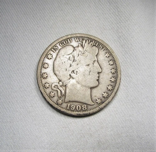 1908-O Silver Barber Half Dollar CH VG Coin AJ560