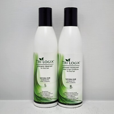 Tri Logix Procare Cleanser & Moisture+ Conditioner For Natural Hair 8.4 oz DUO