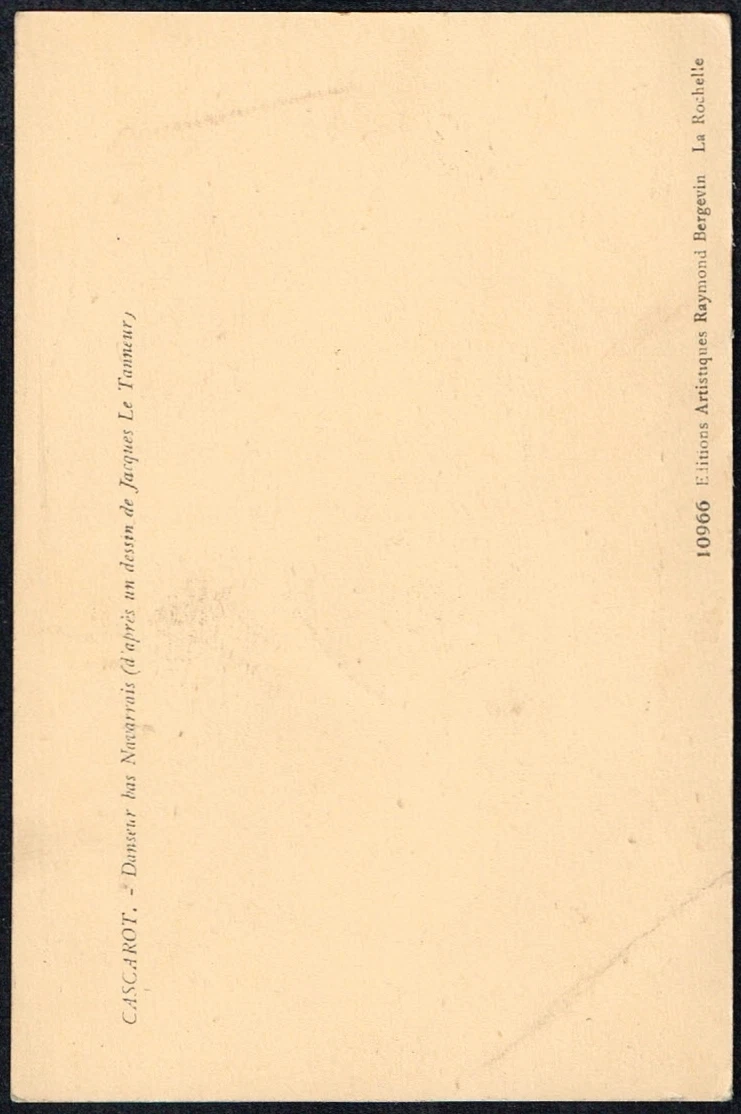 2619 JACQUES LE TANNEUR "CASCAROT" PAYS BASQUE ARTIST SIGNED POSTCARD - 画像2/2