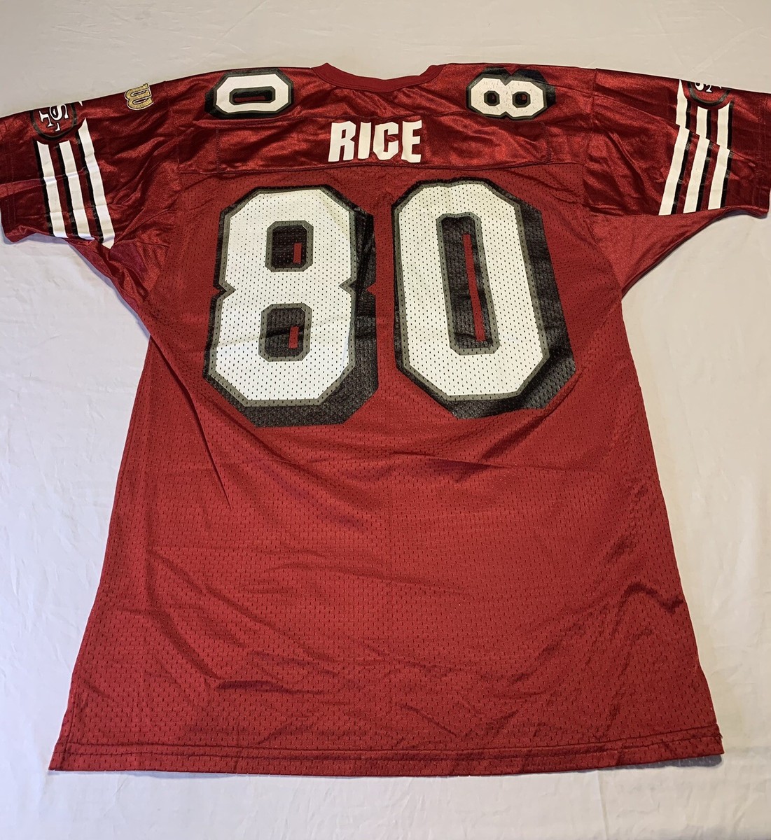 Vtg Jerry Rice Jersey 80s Wilson 49ers Sz L Gold W Some Stitch