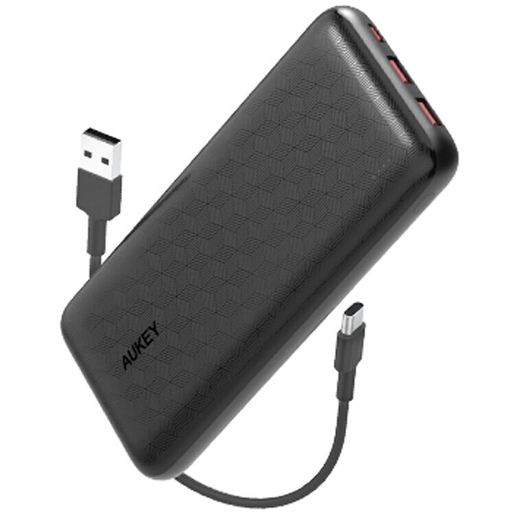 AUKEY PB-N93A USB C Power Bank 20000mAh, PD Ultra Slim Power Bank with 18W PD