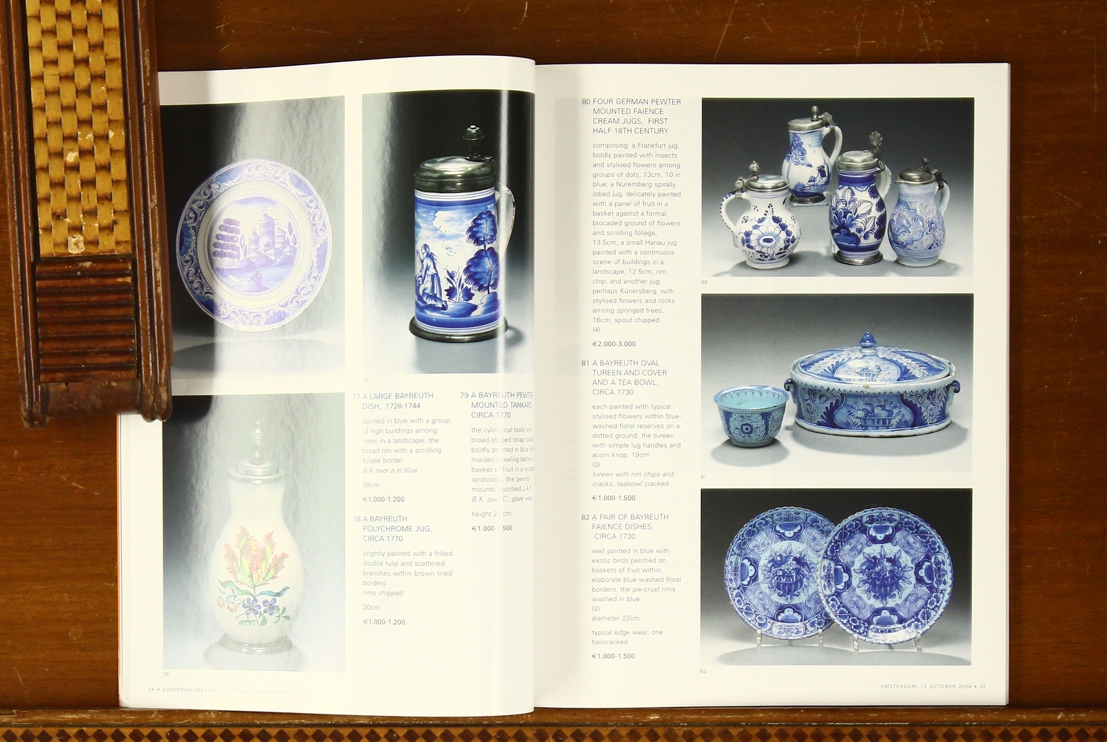Sotheby's Auction Catalog European Ceramics Delftware and Glass