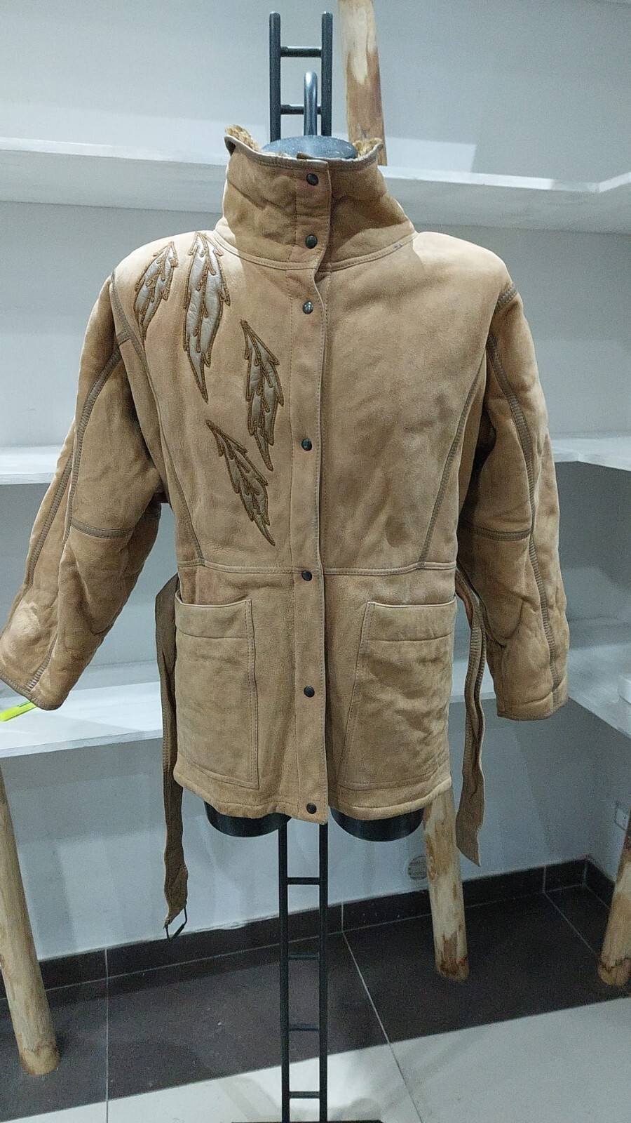 Pre-owned Men's Brown Sheepskin Jacket Size M MGC001PI