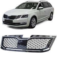 Sport RS Kühlergrill Waben SCHWARZ CHROM für Skoda Octavia 5E Facelift 17-20