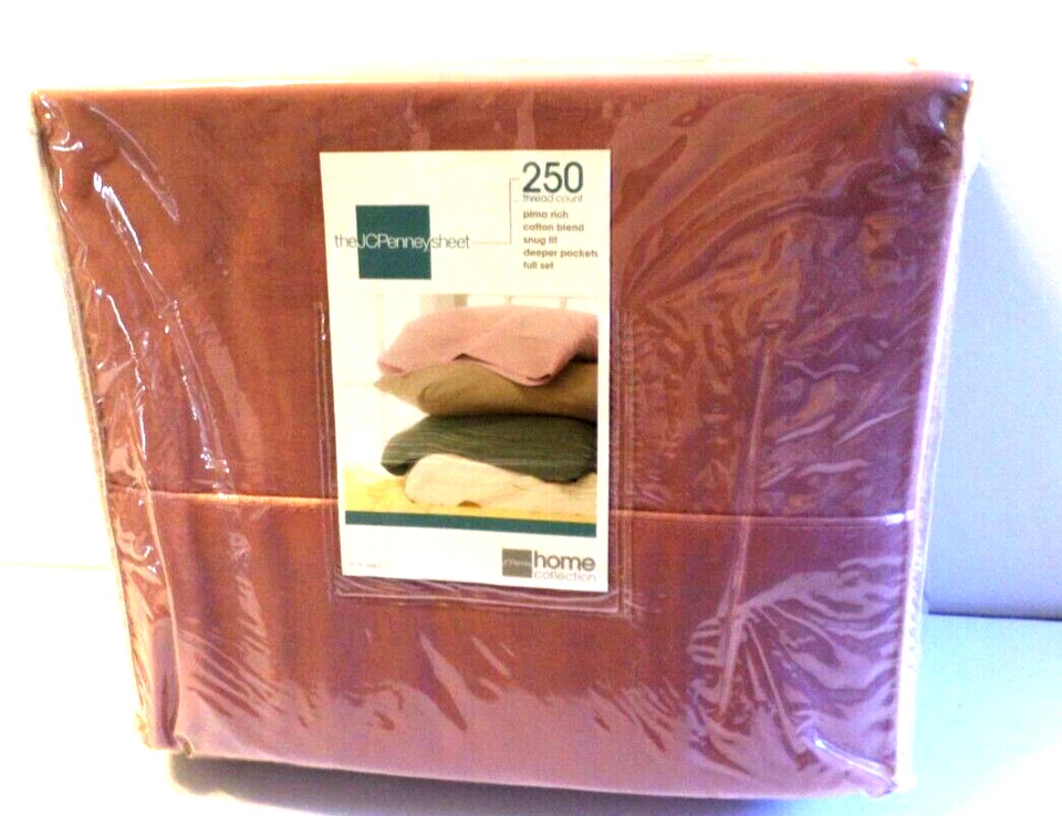 JC Penney Home Collection Sheet 250 Thread Count Full Sheet Set Color Rose Hip - Image 2 of 2