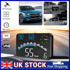 Digital Speedometer GPS Car HUD Head Up Display MPH Overspeed Alarm Universal UK