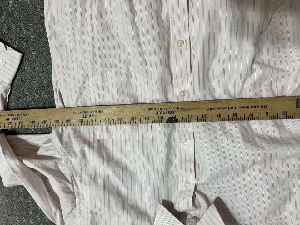 Camisa de vestir para hombre Geoffrey Beene 16,5-34/35 rosa a rayas Foto 4 de 4