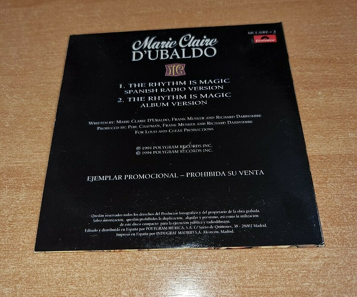 MARIE CLAIRE D'UBALDO La magia del ritmo SUNG IN SPANISH SPAIN