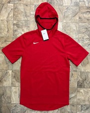 Nike Dri-Fit Spotlight Pullover Red S/S Hoodie DC2521-657 Men  s Small Tall NWT