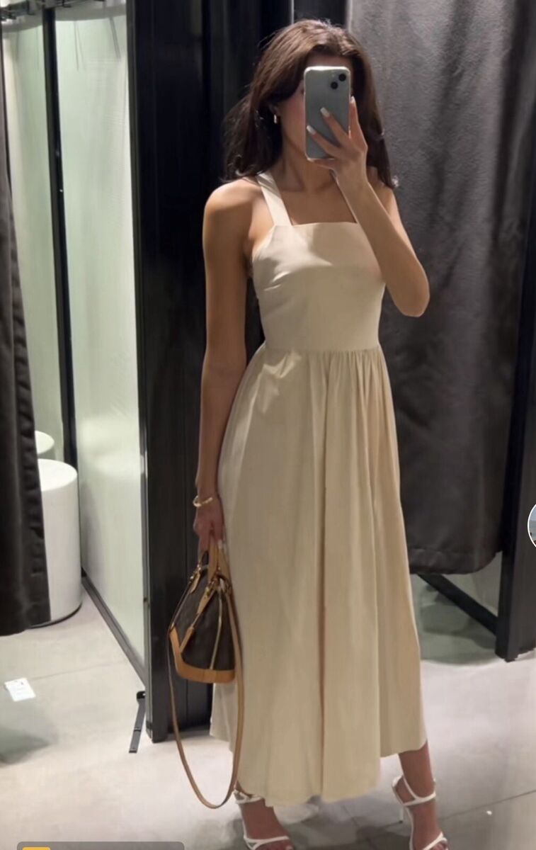 ZARA NWT WOMAN SS24 LONG TANK DRESS ZW COLLECTION ECRU ZARA NWT WOMAN SS24 LONG TANK DRESS ZW COLLECTION ECRU