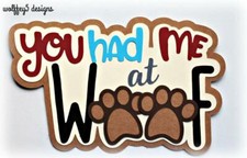 CRAFTECAFE DOG TITLE premade paper piecing scrapbook diecut piece page album 3D