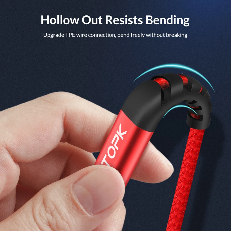 Cabo Carregador Micro USB RÁPIDO Para Samsung Galaxy S7 S6 Edge J8 J7 A10 A3 A5 A6 A7 - Imagem 4 de 4