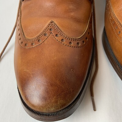 Cole Haan Grand OS Wingtip Oxford British Tan Brown Shoes  display picture 1