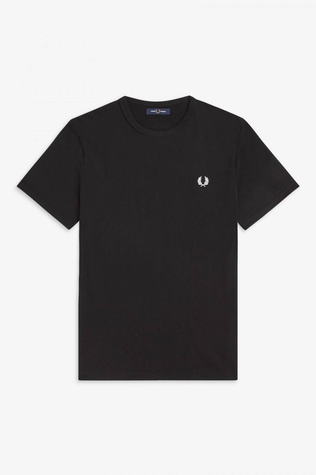 Fred Perry Ringer Tee - T-shirt A Manica Corta Nero - Taglia XL Abbigliamento