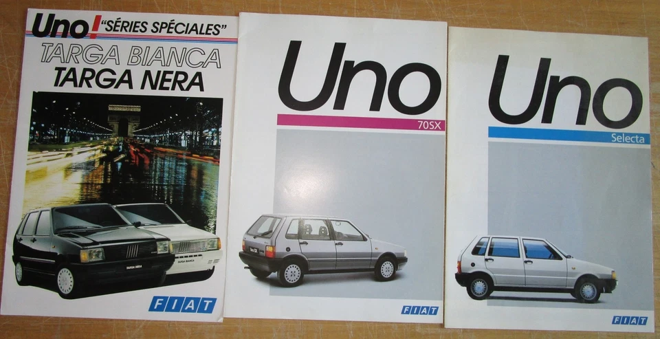 N°7601 / FIAT France  : 3 dépliants serie spécial UNO    1986-1987 - Photo 1/1