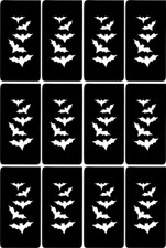 Fledermäuse Nail Art Vinyl Schablone Anleitung Sticker Vorlage Halloween