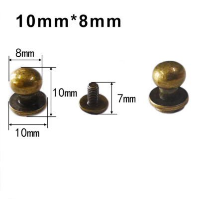 Kopfnieten zum Anschrauben Schraubnieten Pilzkopfschrauben Knopfnieten DIY Knopf