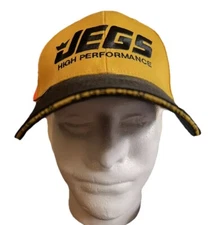Jegs High Performance Hat Adjustable  Cap Yellow Racing Autos