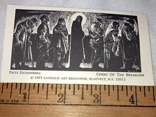 Fritz Eichenberg Christ Of The Breadlines Handout 4 1/2 “ X 2 1/2 “ VG Condition