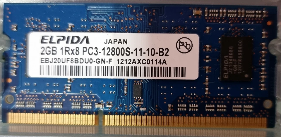 Elpida 2GB DDR3 So-DIMM EBJ20UF8BDUO-GN-F Laptop Memory - Image 3 of 4