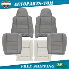 6 x For 2002-2005 Ford Excursion Limited Leather Seat Cover Gray & Foam Cushion
