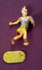 Elastolin Hausser Germany - Roman Soldier 1960s Vintage 40mm Painted Figure