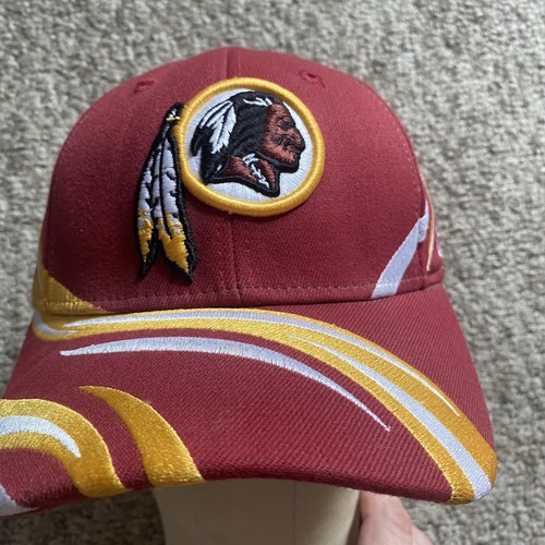 Reebok Hat Cap Washington Redskins Mens OSFM Red Colorful Stretch Swirl Y2K - Picture 6 of 11
