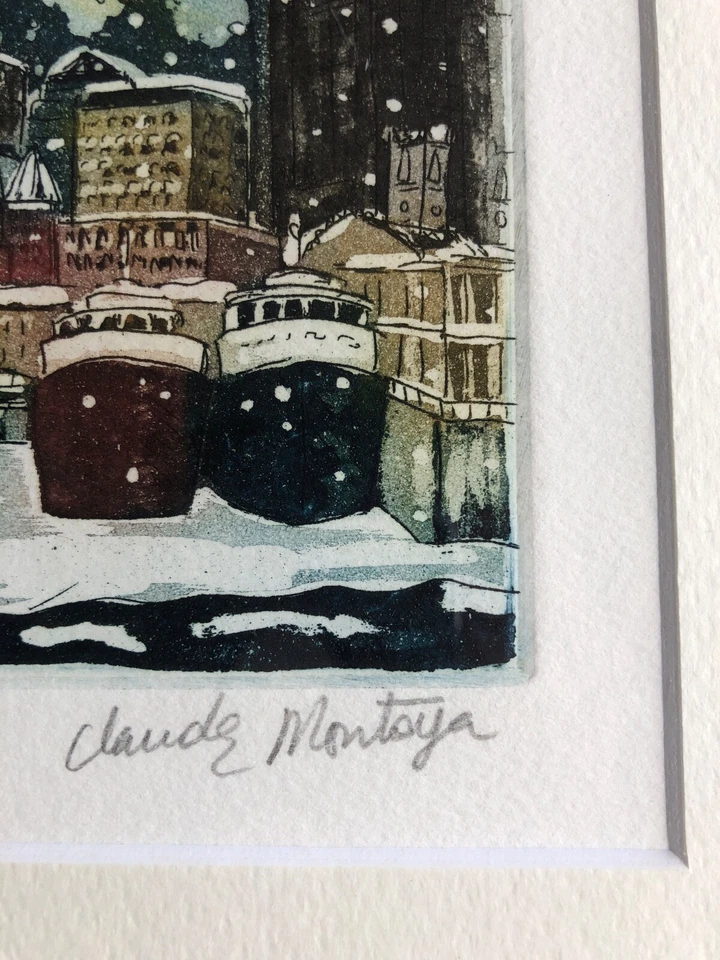 Grabado Claude Montoya Hivernage firmado mate enmarcado #25/75 Foto 3 de 4